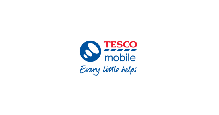 Tesco Mobile Logo with their Hook line